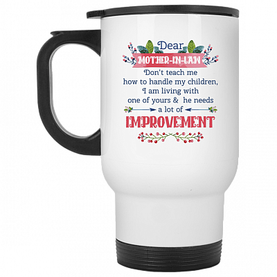 14 oz. White Travel Mug