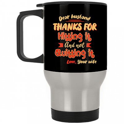 14 oz. Silver Travel Mug