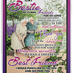 To My Bestie We've Been Friends for So Long I Can't Remember Fleece Blanket - Sherpa Blanket