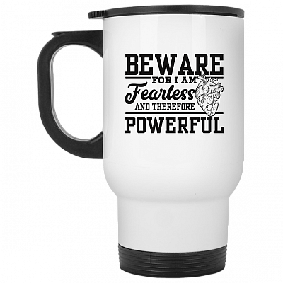 14 oz. White Travel Mug