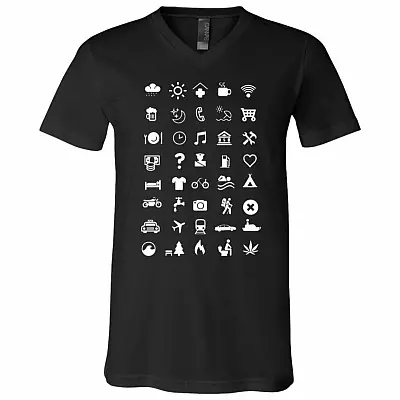 Travel Icon T-Shirt, Backpacking Holiday Iconspeak Travelling Gift