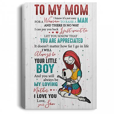 To My Mom I Know It's Not Easy Gallery Wrapped Framed Canvas Prints - Unframed Poster - Home Decor Wall Art