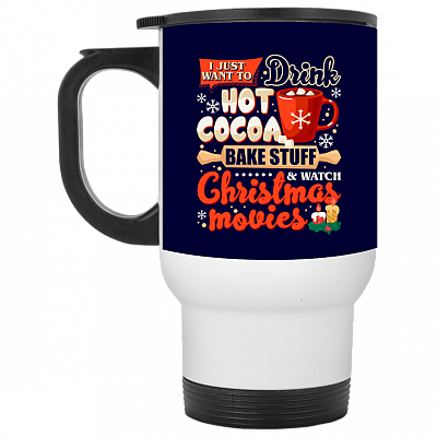 14 oz. White Travel Mug