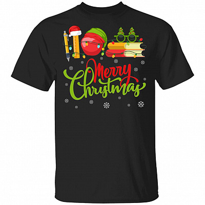 Teacher Christmas Lights Teacher Merry Christmas T-Shirt