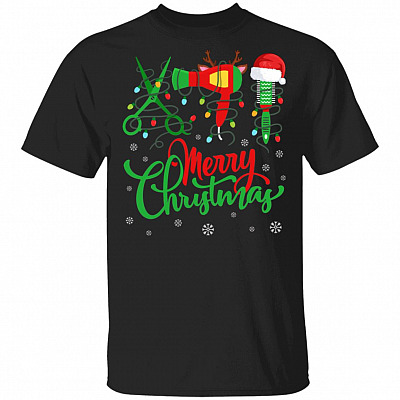 Hairstylist Christmas Lights Hairstylist Merry Christmas T-Shirt