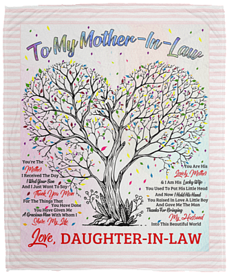 To My Mother In Law You Are The Mother I Received The Day Fleece Blanket - Sherpa Blanket - Woven Blanket