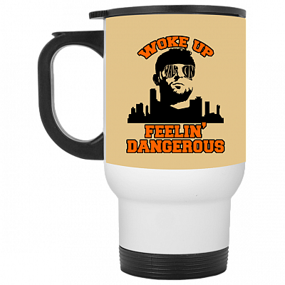 14 oz. White Travel Mug