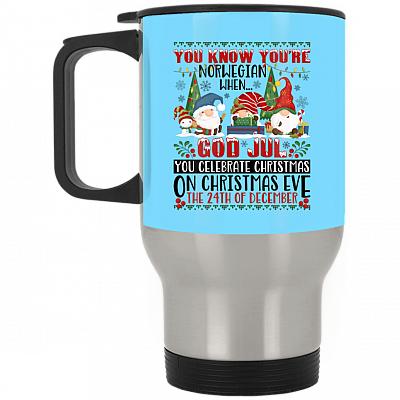 14 oz. Silver Travel Mug
