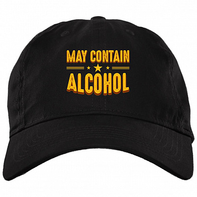 May Contain Alcohol Twill Cap - High-Profile Snapback Hat - Trucker Hat