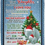 To My Daughter Never Forget That I Love You Fleece Blanket - Premium Sherpa Blanket - Woven Blanket