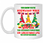 You Know You're Norwegian When God Jul Coffee Mug - Beer Stein - Water Bottle - Color Changing Mug