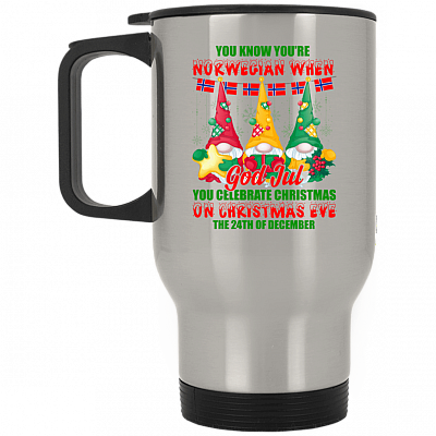 14 oz. Silver Travel Mug