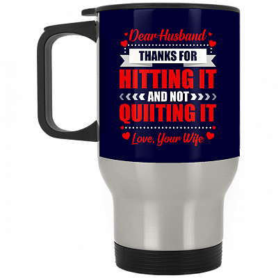 14 oz. Silver Travel Mug