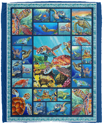 Sea Turtle Fleece Blanket - Premium Sherpa Blanket - Woven Blanket - Turtle Lovers Gifts