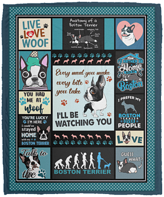Everyone Meal You Make Every Bite You Take Boston Terrier Fleece Blanket - Sherpa Blanket - Woven Blanket