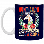 Aunticorn Like A Normal Aunt But More Awesome Christmas Ceramic Coffee Mug-Water Bottle - Color Changing Mug