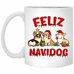 Feliz Navidog Cor-gi Corgmas Christmas Holiday Coffee Mug - Beer Stein - Water Bottle