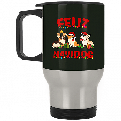 14 oz. Silver Travel Mug