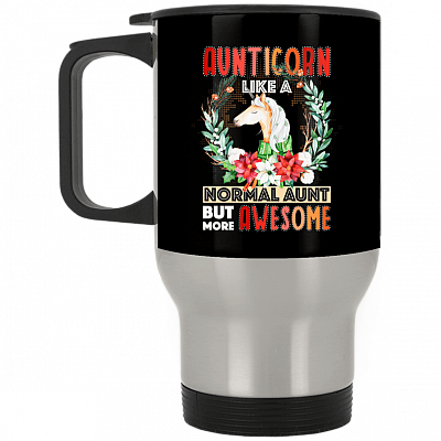 14 oz. Silver Travel Mug