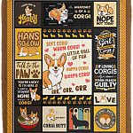 Soft Corgi Warm Corgi Fleece Blanket - Soft Warm Corgi Blanket