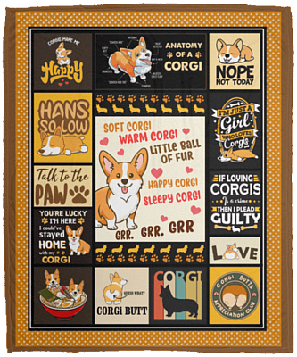 Soft Corgi Warm Corgi Fleece Blanket - Soft Warm Corgi Blanket