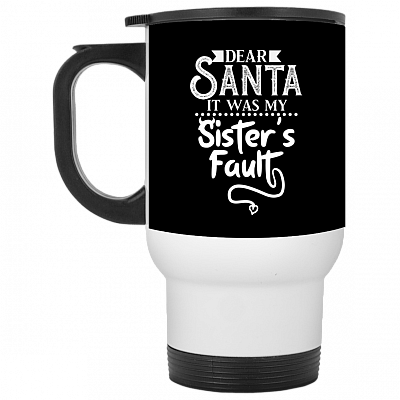 14 oz. White Travel Mug