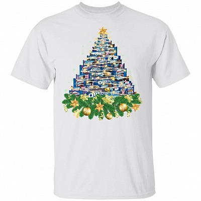 Funny Cookie Xmas Tree T-Shirt | Ugly Christmas Gift Tee