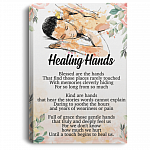 Healing Hands Blessed Are the Hands Massage Therapist Gallery Wrapped Framed Canvas Prints - Unframed Poster