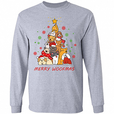 Merry Woofmas Hoodie - Sweatshirt - Long Sleeve Shirt