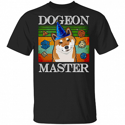 Vintage Dogeon Master T-Shirt -Shiba Lover Gift T-Shirt