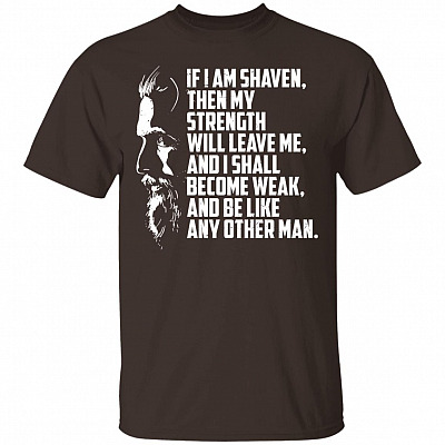 Alternative view of If I'm Shaven T-Shirt