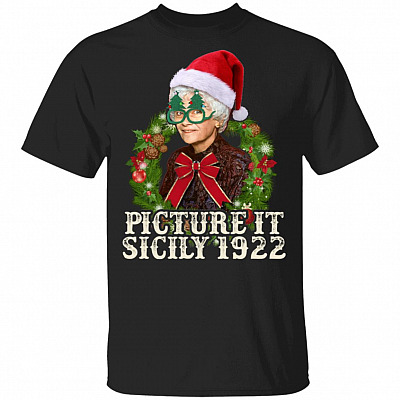 Picture It Sicily 1922 Golden Girl Christmas T-Shirt