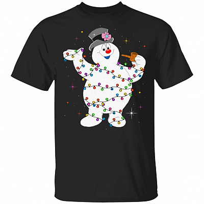 Frosty Snowman Christmas Light T-Shirt