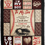 To My Baseball Son If They Whisper To You You Can't Withstand The Storm Fleece Blanket-Premium Sherpa Blanket