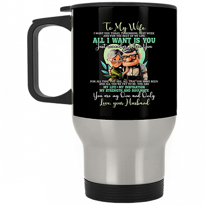 14 oz. Silver Travel Mug