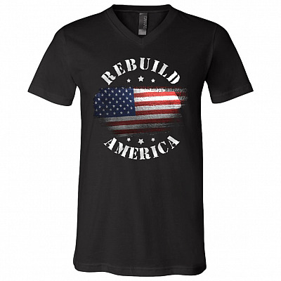 Rebuild America Vote 2020 Bloomberg President T-Shirt - V-Neck Shirt
