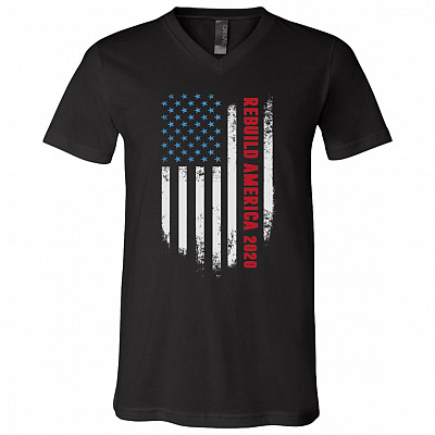 Rebuild America 2020 Vote Bloomberg President T-Shirt - V-Neck Shirt