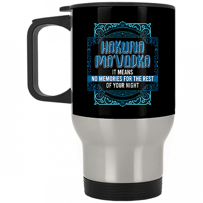 14 oz. Silver Travel Mug