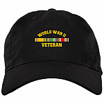 World War Ii Veteran Twill Cap - High - Profile Snapback Hat - Trucker Hat