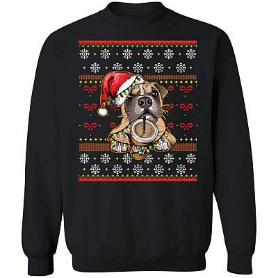 Boxer Dog Christmas Lights Ugly Christmas Sweater Funny Xmas Gift For Dog Lovers