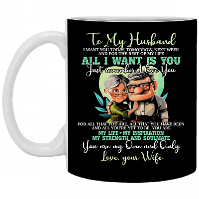 To My Husband I Want You Today Tomorrow Next Week All I Want Is You Coffee Mug - Beer Stein - Water Bottle