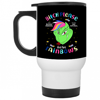 14 oz. White Travel Mug