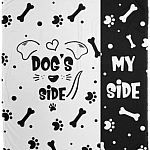 Cute Funny Dog's Side My Side Fleece Blanket - Premium Sherpa Blanket - Woven Blanket
