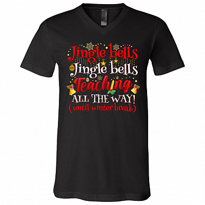 Jingle Bells Teaching All The Way T-shirt - V-neck