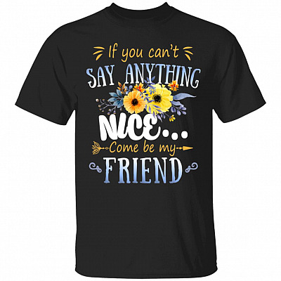 If You Can't say Anything Nice Come Be My Friend T-Shirt