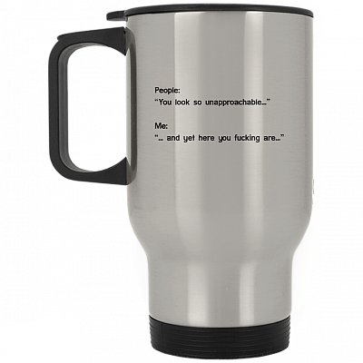 14 oz. Silver Travel Mug
