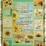 To My Daughter Wherever Your Journey In Life May Take You I Pray You'll Always Be Safe Fleece Blanket - Premium Sherpa Blanket