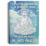 When We Put Our Problems In Buddha's Hand Framed Canvas Prints - Unframed Poster - Home Decor Wall Art