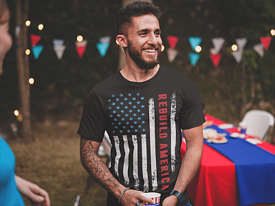 Alternative view of Rebuild America Vote President 2020 Bloomberg T-Shirt - V-Neck Shirt