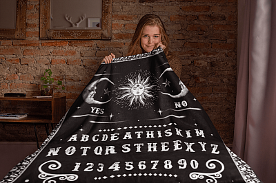 Alternative view of Death Is Not Thee Nightmare Before Christmas Skellington Fleece Blanket - Premium Sherpa Blanket - Woven Blanket
